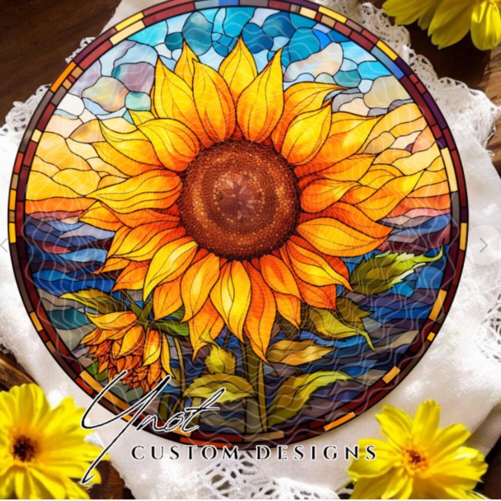 Sunflower Tempered Glass Cutting Board